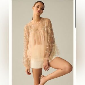 Forever That Girl Embellished Sheer Top